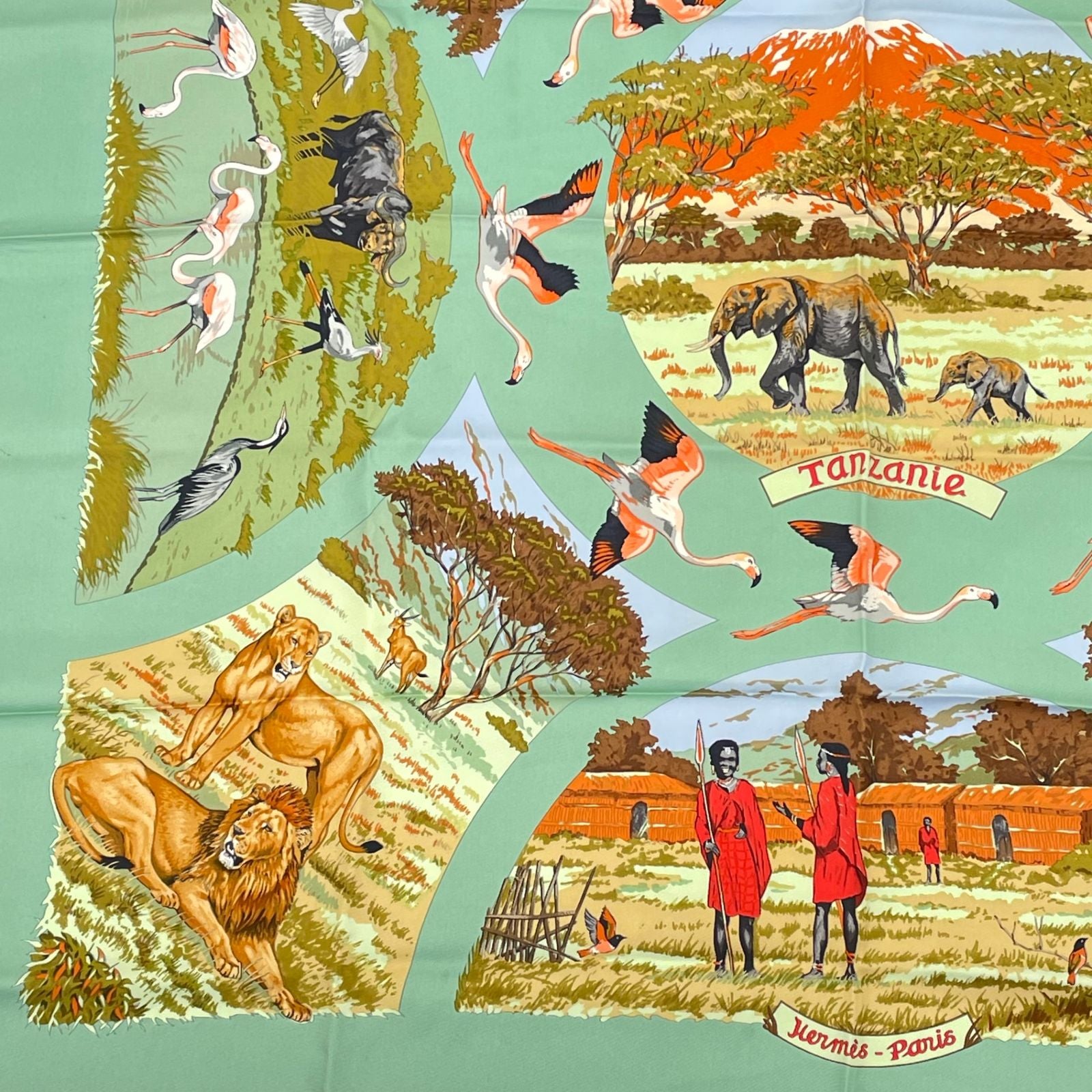 Hermes Carre 90 Scarf Silk Tanzania Green — view 4
