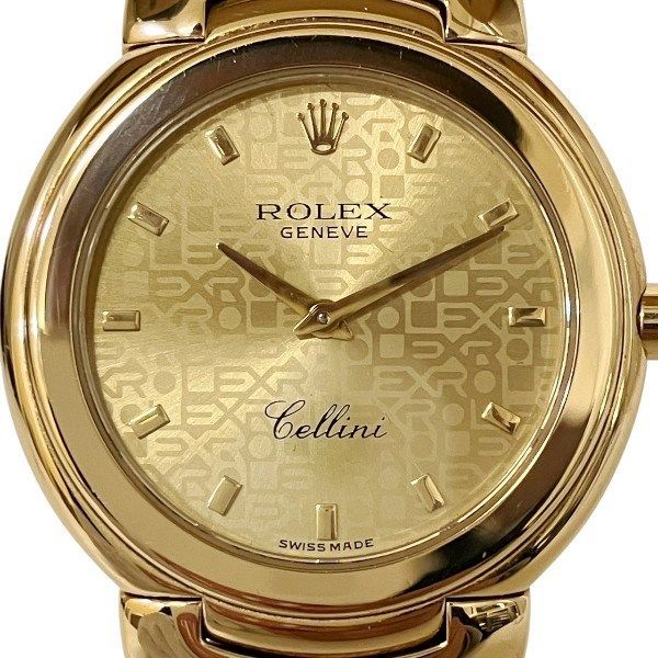 Rolex Cellini Quartz 18k Yellow Gold Computer Dial Watch — view 4
