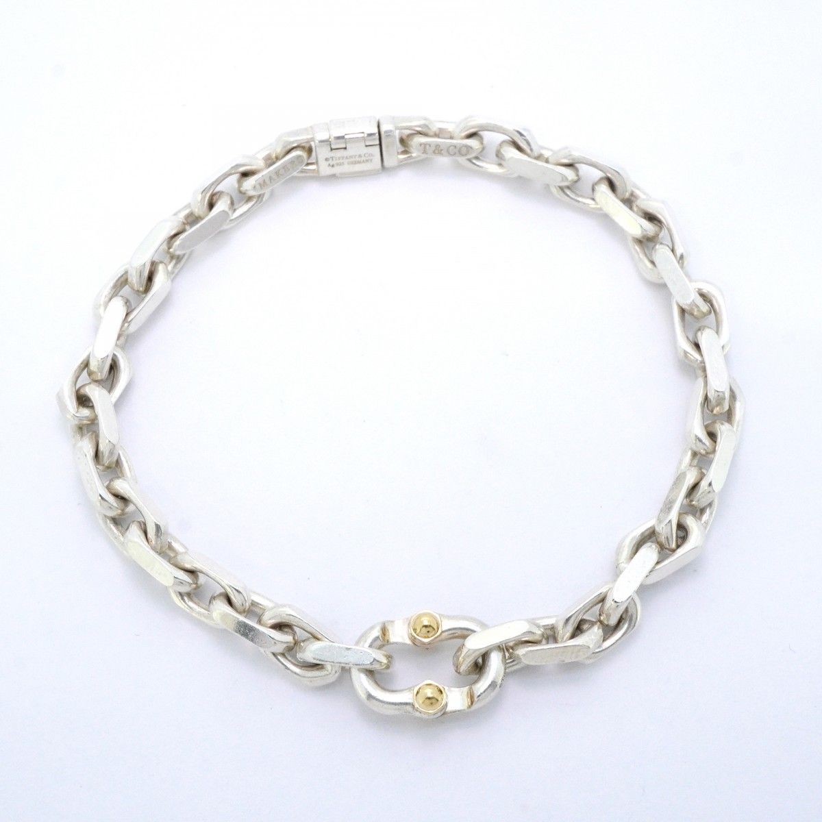 Tiffany & Co Bracelet Makers 18k Yellow Gold 925 Sterling Silver — view 3
