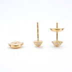 Hermes Earrings Cour de 18k Pink Gold Diamond — view 3