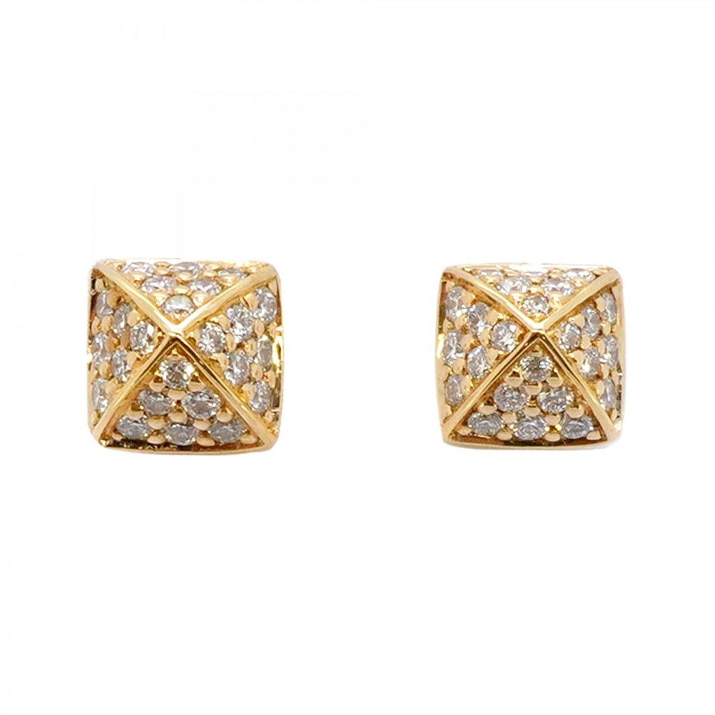 Hermes Earrings Cour de 18k Pink Gold Diamond
