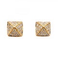 Hermes Earrings Cour de 18k Pink Gold Diamond
