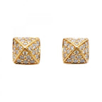 Hermes Earrings Cour de 18k Pink Gold Diamond