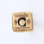 Hermes Earrings Cour de 18k Pink Gold Diamond — view 4