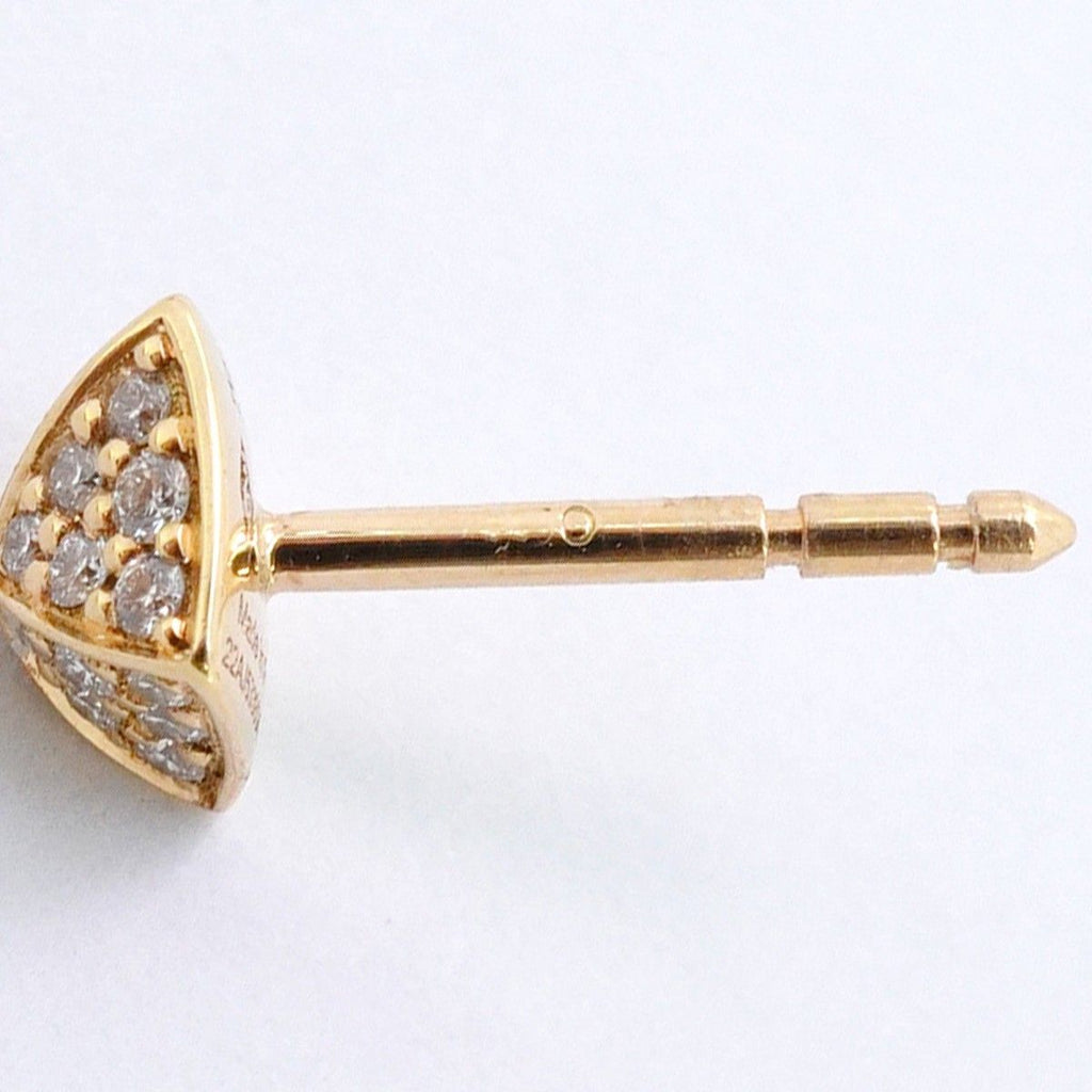 Hermes Earrings Cour de 18k Pink Gold Diamond — view 6