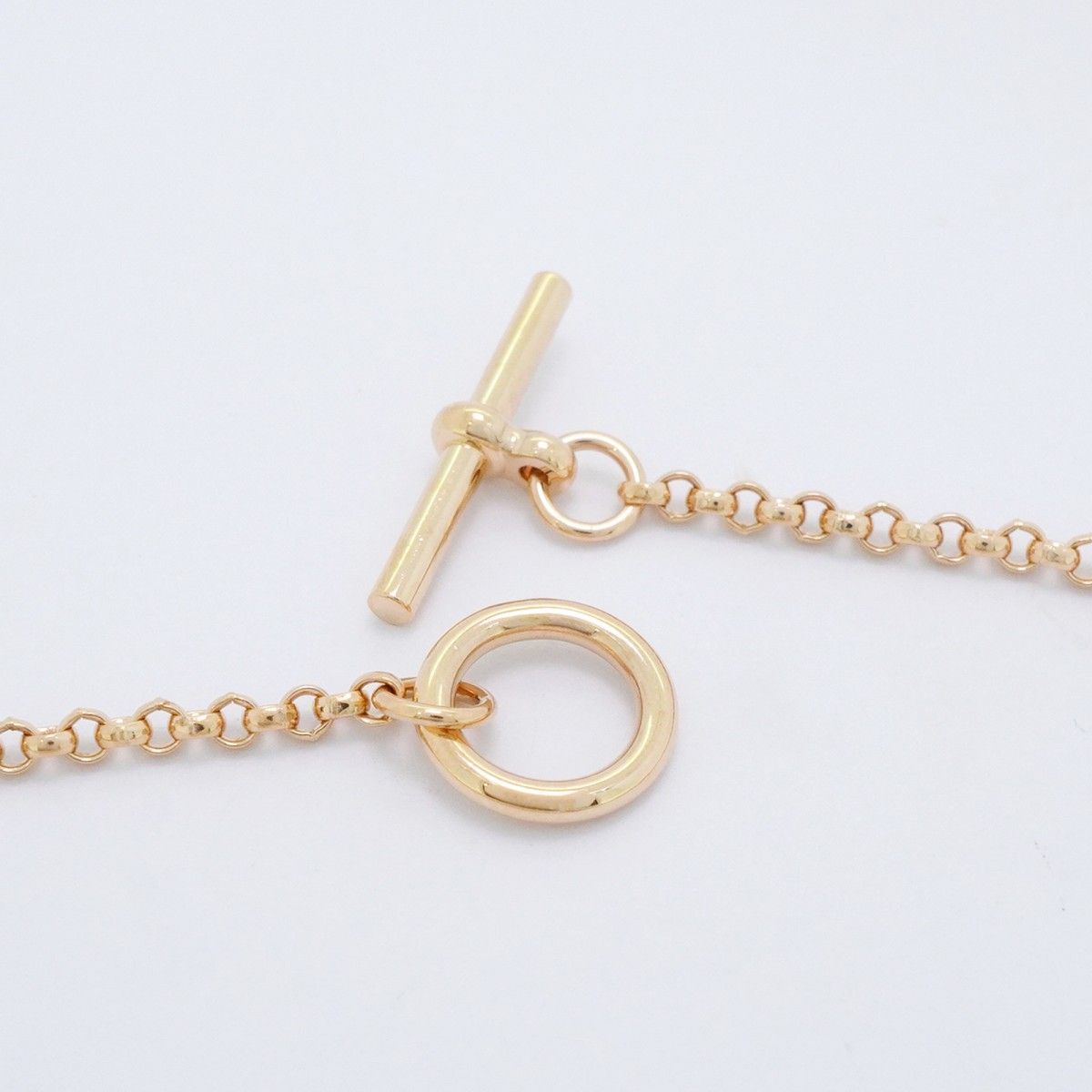 Hermes Bracelet Exlibris 18k Pink Gold Diamond — view 4
