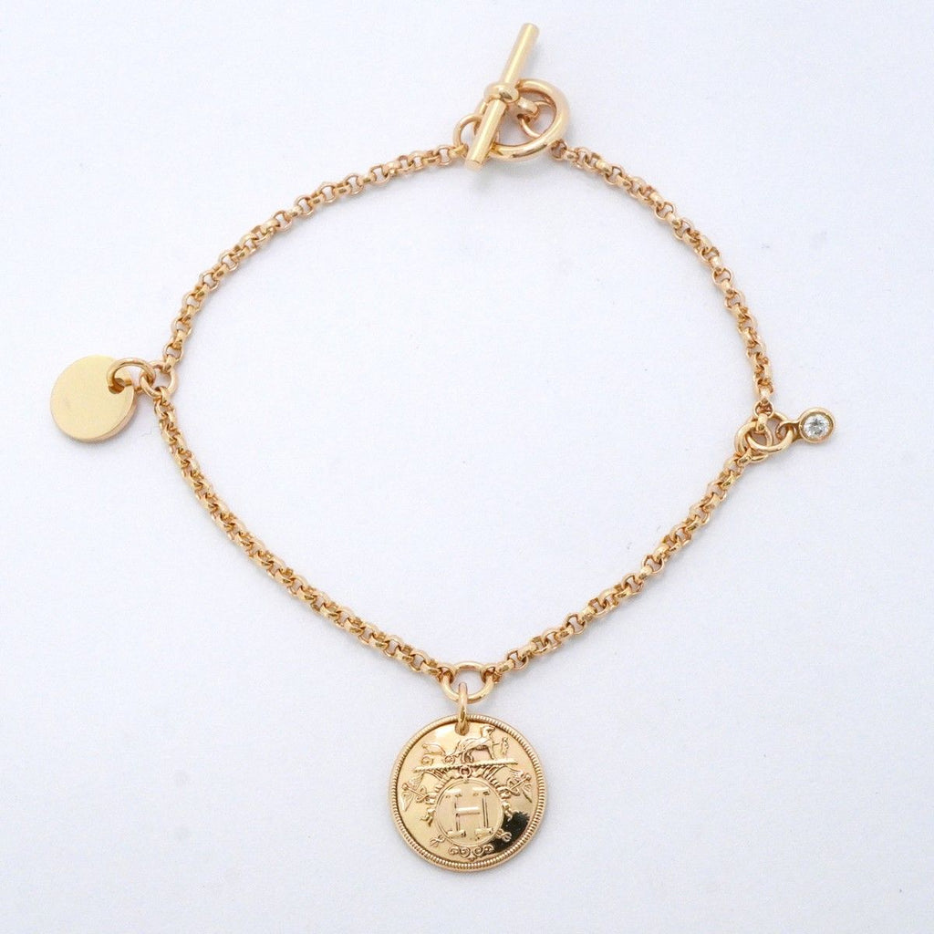 Hermes Bracelet Exlibris 18k Pink Gold Diamond — view 3