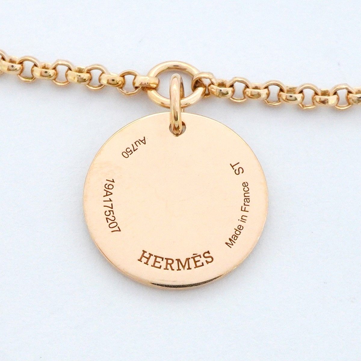 Hermes Bracelet Exlibris 18k Pink Gold Diamond — view 5