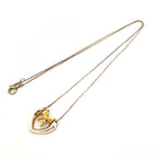 Tiffany & Co Necklace Heart Ribbon 18k Yellow Gold Silver — view 3