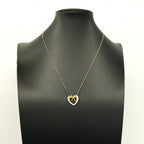 Tiffany & Co Necklace Heart Ribbon 18k Yellow Gold Silver — view 7