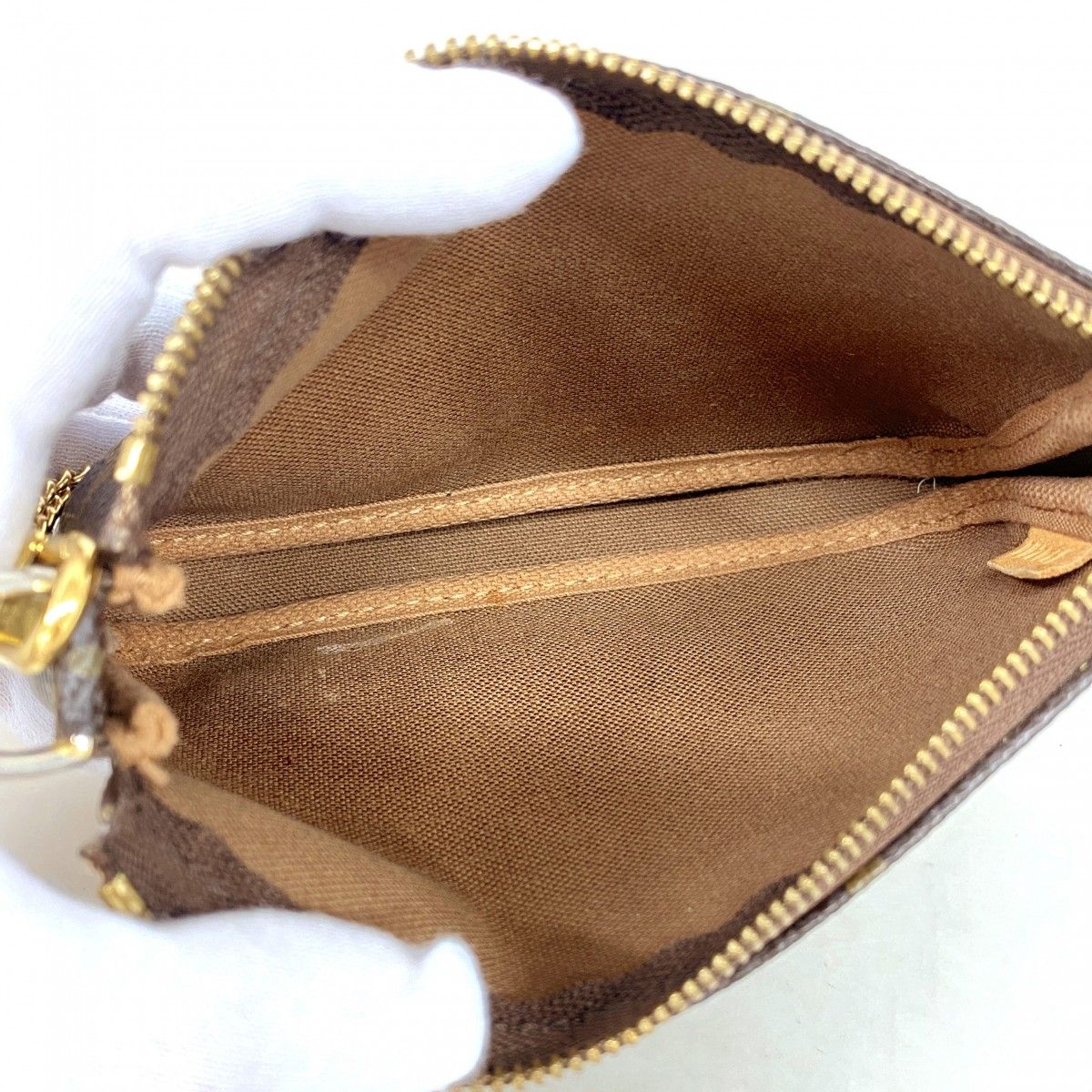 Louis Vuitton Pouch Monogram Mini Pochette Brown — view 4