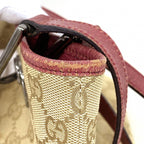 Gucci Tote GG Canvas Beige Bordeaux Silver — view 6