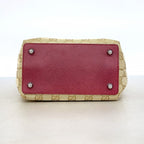 Gucci Tote GG Canvas Beige Bordeaux Silver — view 3