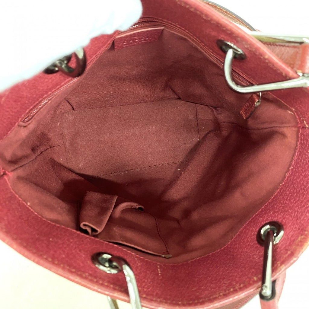 Gucci Tote GG Canvas Beige Bordeaux Silver — view 4