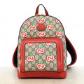 Gucci Backpack GG Supreme Beige Red Gold