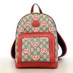 Gucci Backpack GG Supreme Beige Red Gold