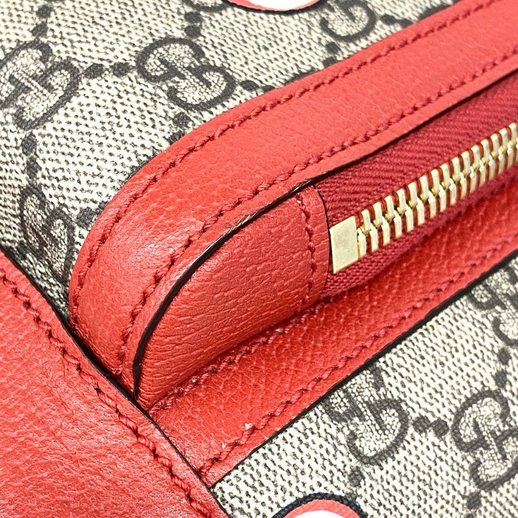 Gucci Backpack GG Supreme Beige Red Gold — view 6