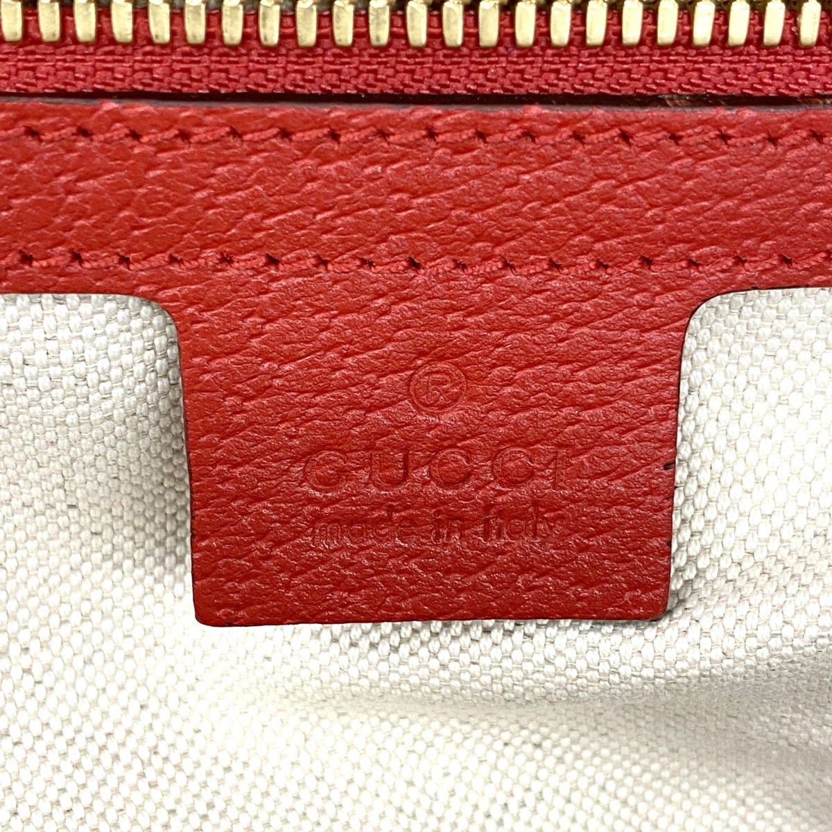 Gucci Backpack GG Supreme Beige Red Gold — view 5