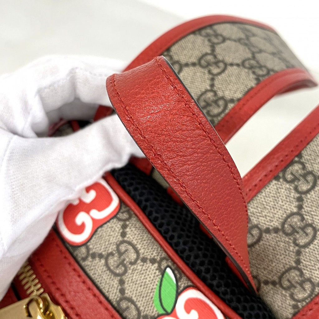 Gucci Backpack GG Supreme Beige Red Gold — view 8