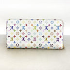 Louis Vuitton Wallet Monogram Multicolor LV Takashi Murakami Zippy Blanc — view 7