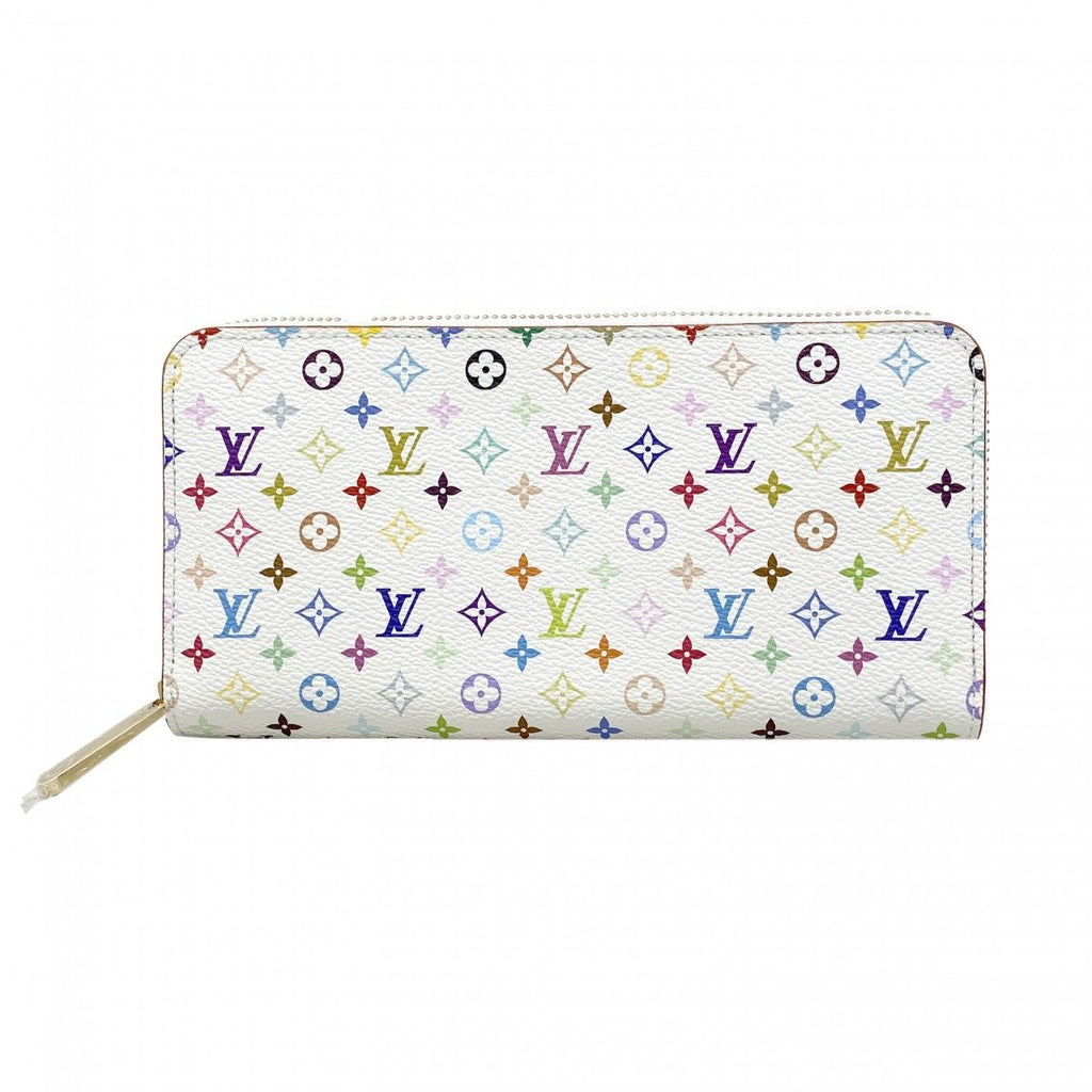 Louis Vuitton Wallet Monogram Multicolor LV Takashi Murakami Zippy Blanc