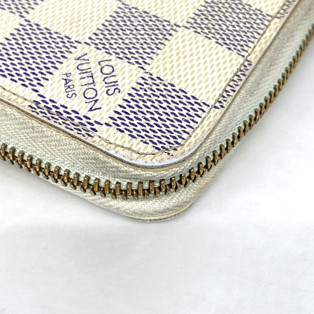 Louis Vuitton Wallet Damier Azur Zippy White — view 6