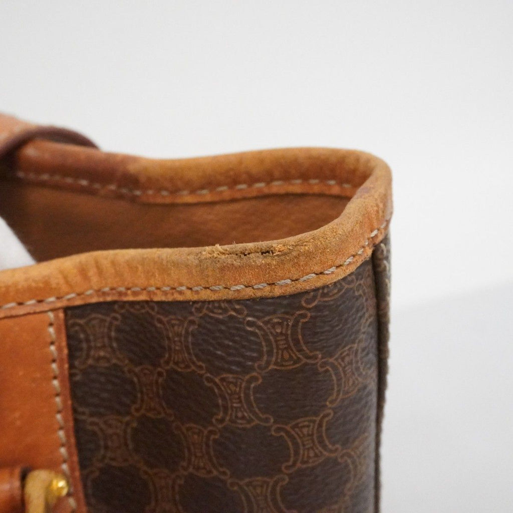 Celine Tote Macadam Brown Gold — view 6