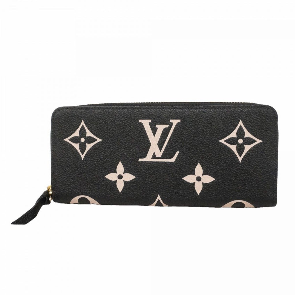 Louis Vuitton Wallet Monogram Empreinte Bicolor Portefeuille Clemence Black