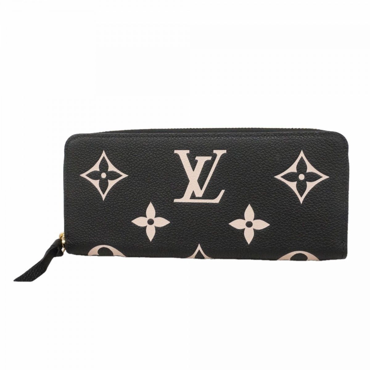 Louis Vuitton Wallet Monogram Empreinte Bicolor Portefeuille Clemence Black