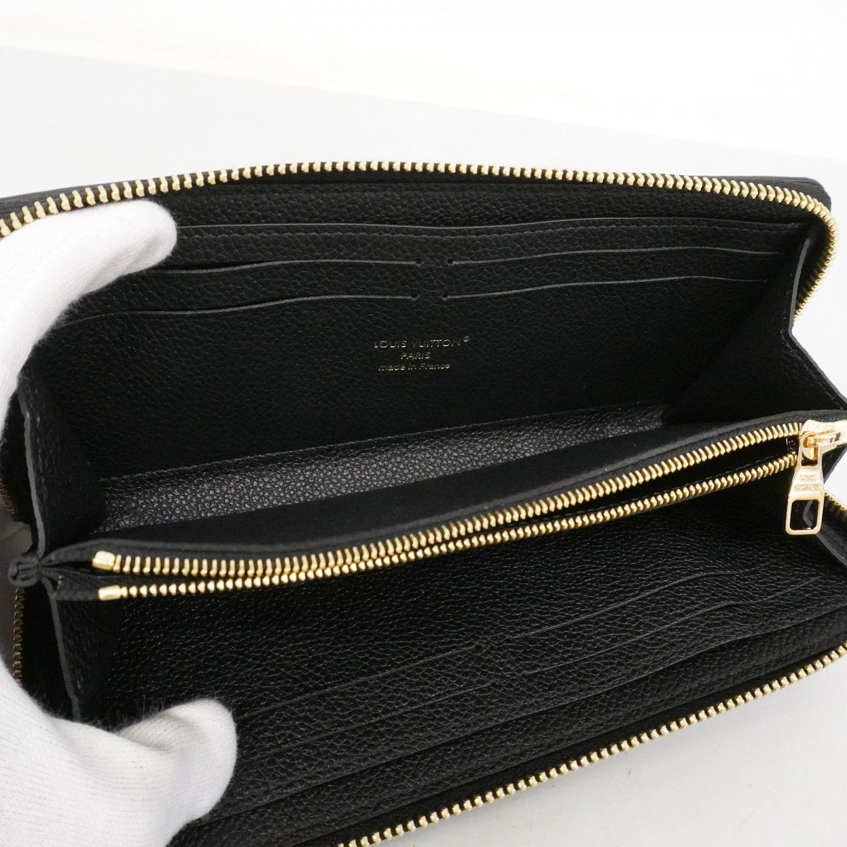 Louis Vuitton Wallet Monogram Empreinte Bicolor Portefeuille Clemence Black — view 3