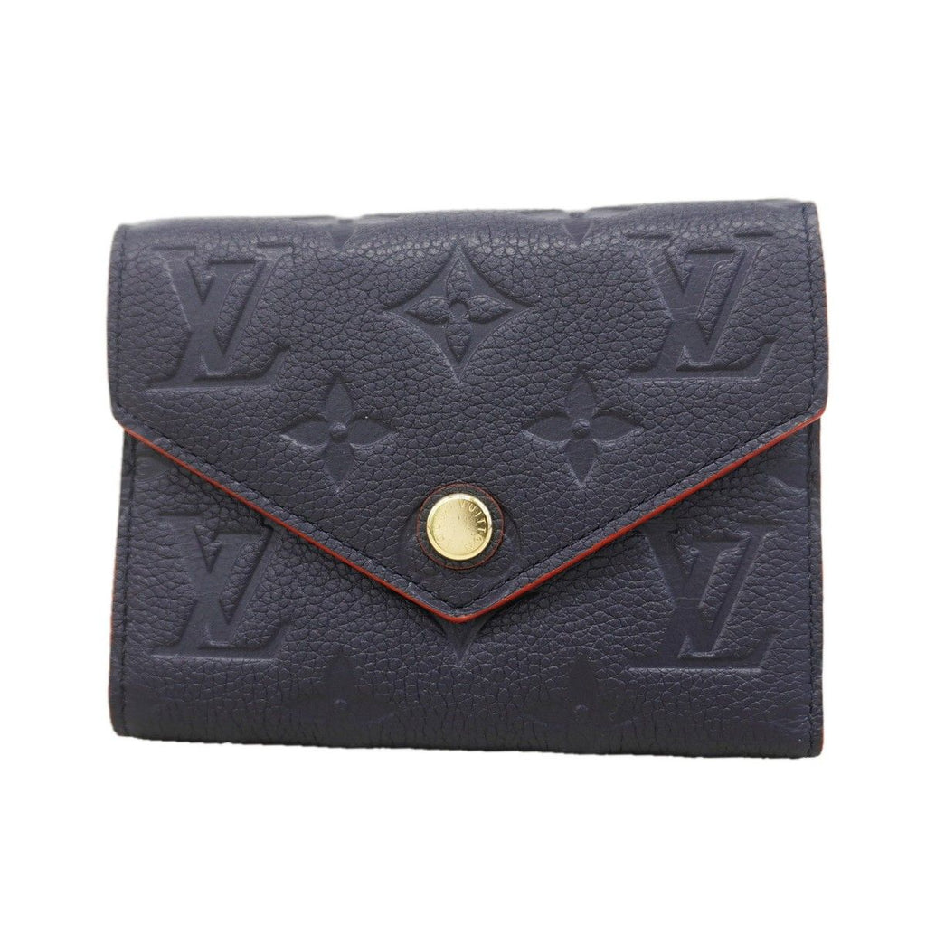 Louis Vuitton Trifold Wallet Monogram Empreinte Portefeuille Victorine Marine