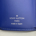 Louis Vuitton Trifold Wallet Taigarama Discovery Compact Blue — view 4