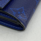 Louis Vuitton Trifold Wallet Taigarama Discovery Compact Blue — view 6