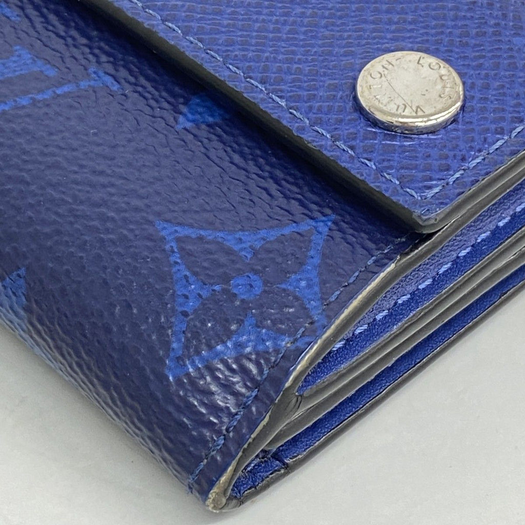 Louis Vuitton Trifold Wallet Taigarama Discovery Compact Blue — view 5