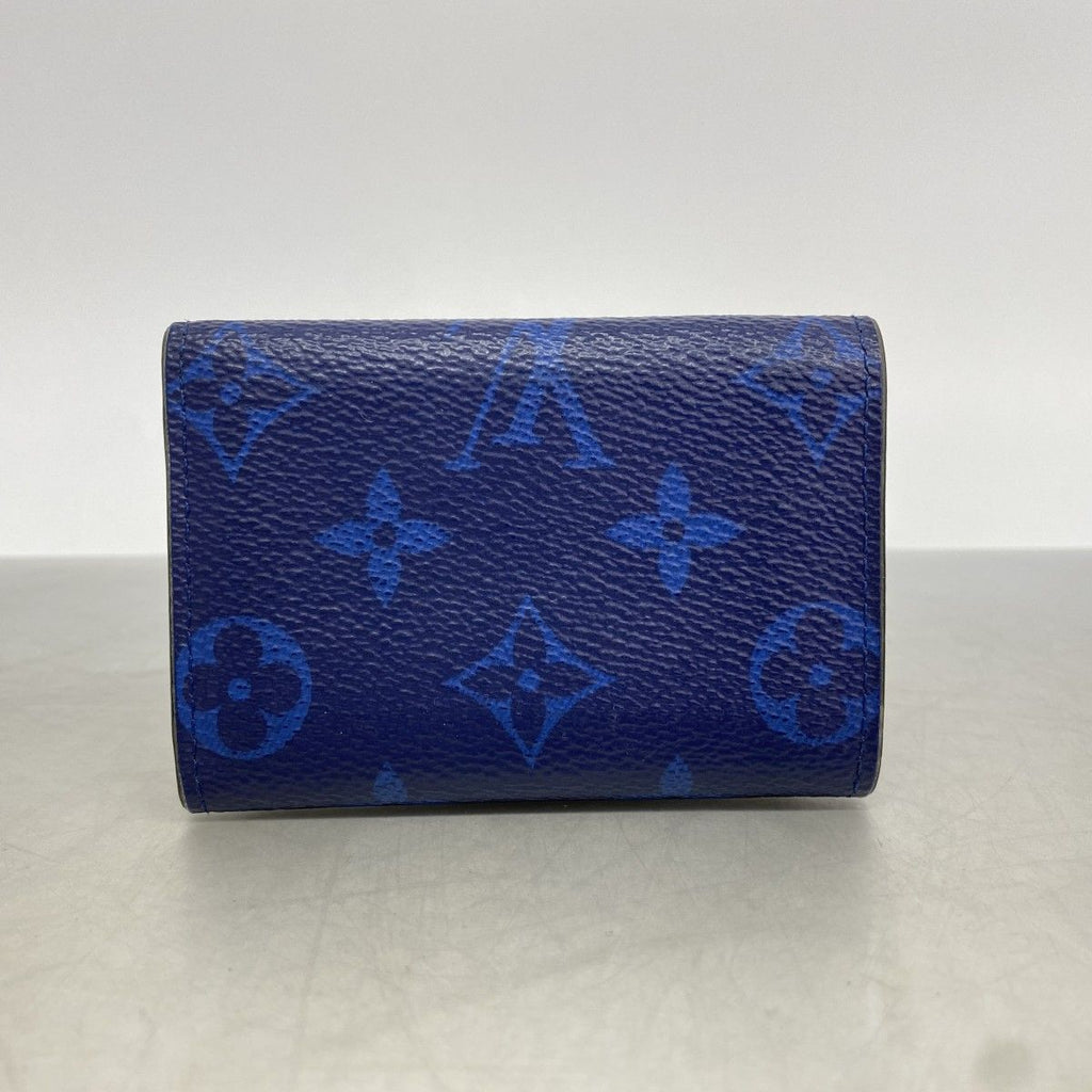 Louis Vuitton Trifold Wallet Taigarama Discovery Compact Blue — view 8