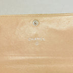Chanel Wallet Camellia Lambskin Beige Silver — view 4