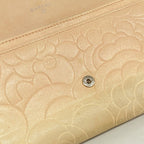 Chanel Wallet Camellia Lambskin Beige Silver — view 8