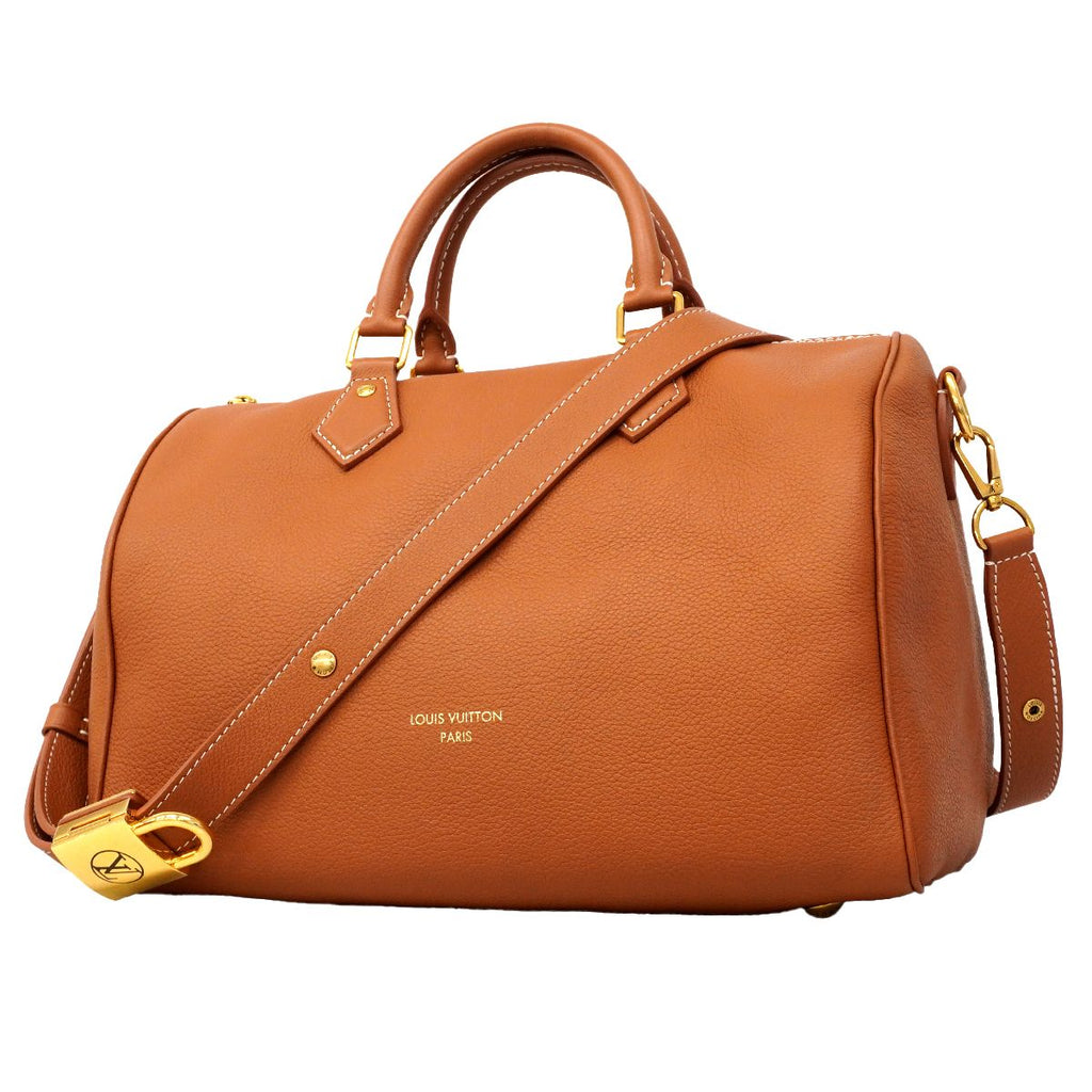 Louis Vuitton Handbag Lowkey Speedy Soft 30 Cognac 2-Way