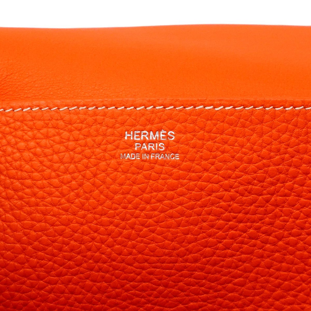 Hermes Handbag Halzan 31 Taurillon Clemence Capucines Silver 2-Way — view 5