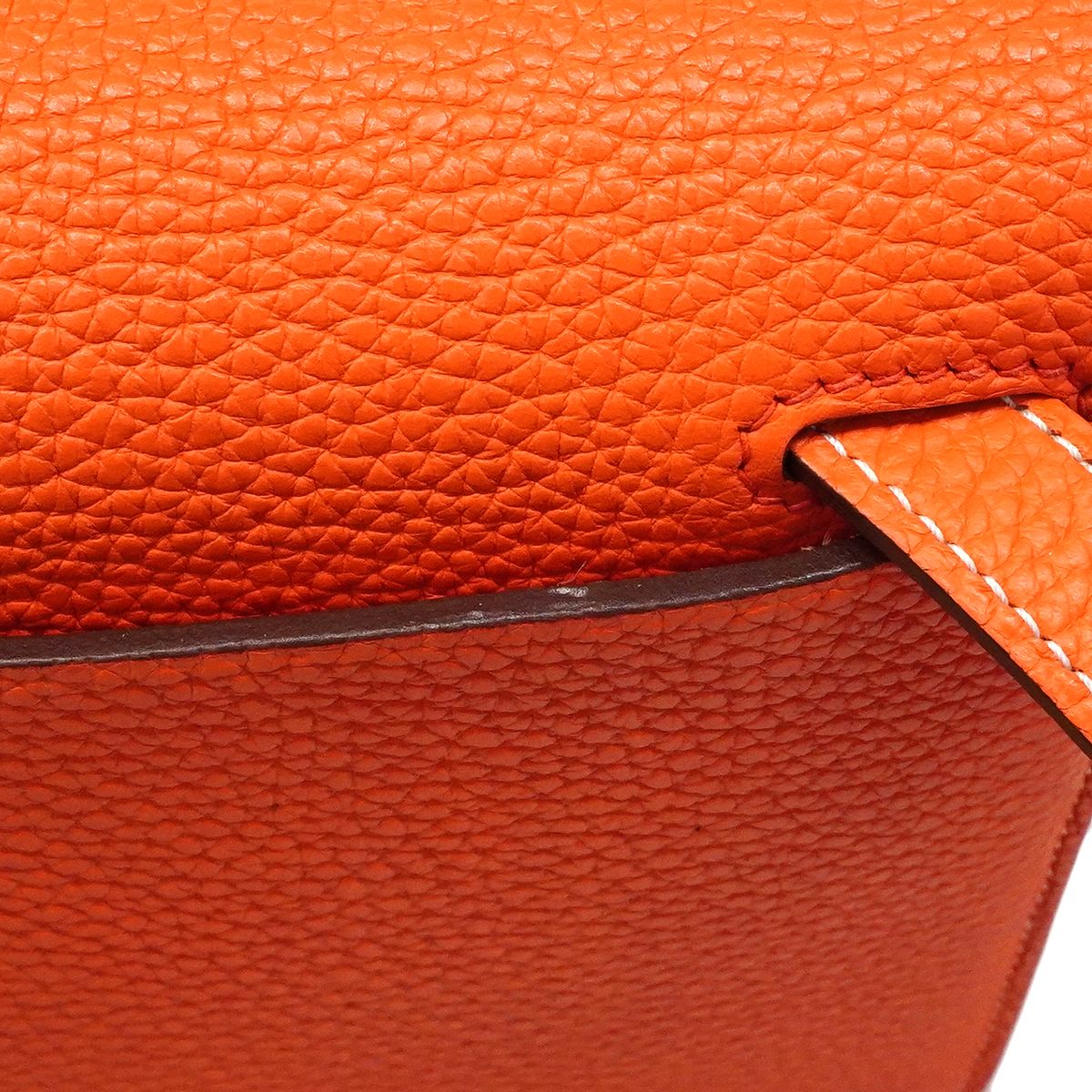 Hermes Handbag Halzan 31 Taurillon Clemence Capucines Silver 2-Way — view 6