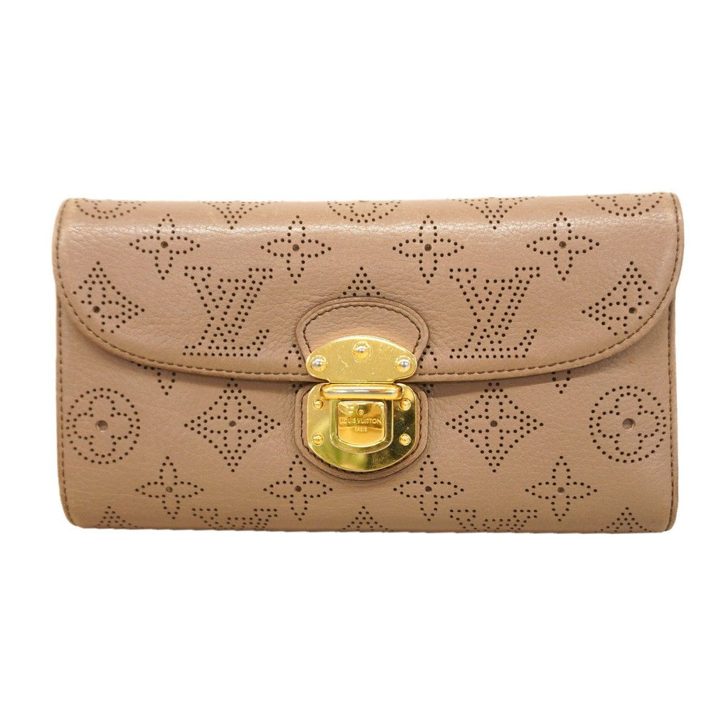 Louis Vuitton Trifold Wallet Mahina Portefeuille Amelia Beige