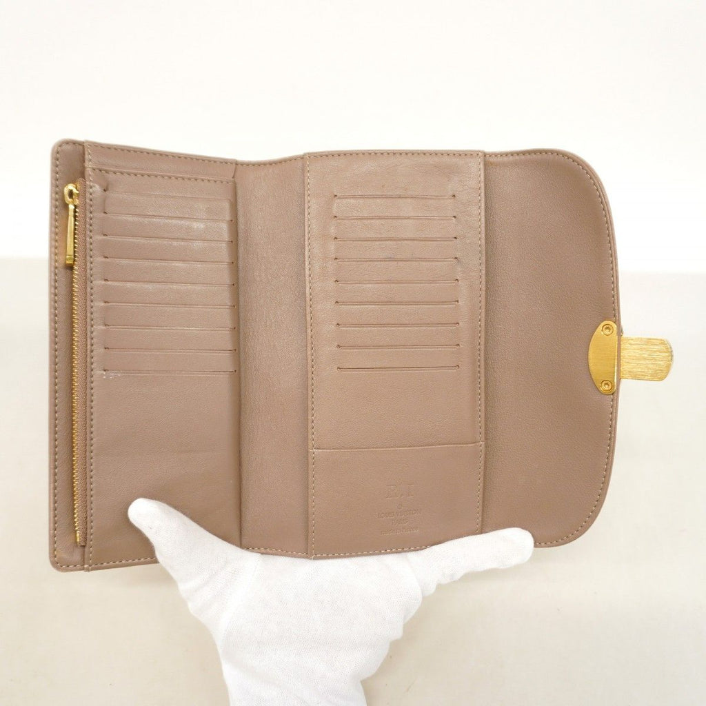 Louis Vuitton Trifold Wallet Mahina Portefeuille Amelia Beige — view 3