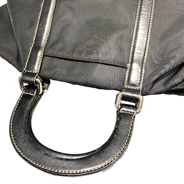 Prada Tessuto Nylon Leather Bag Handbag — view 9