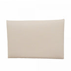 Hermes Card Case Calvi Veau Epsom Gris Perle Silver
