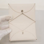 Hermes Card Case Calvi Veau Epsom Gris Perle Silver — view 3