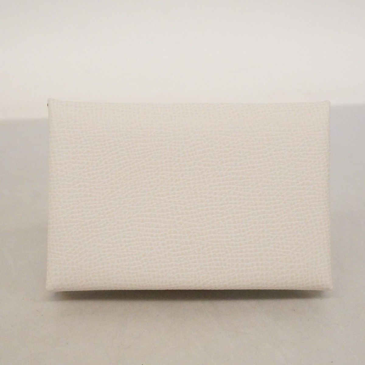 Hermes Card Case Calvi Veau Epsom Gris Perle Silver — view 7