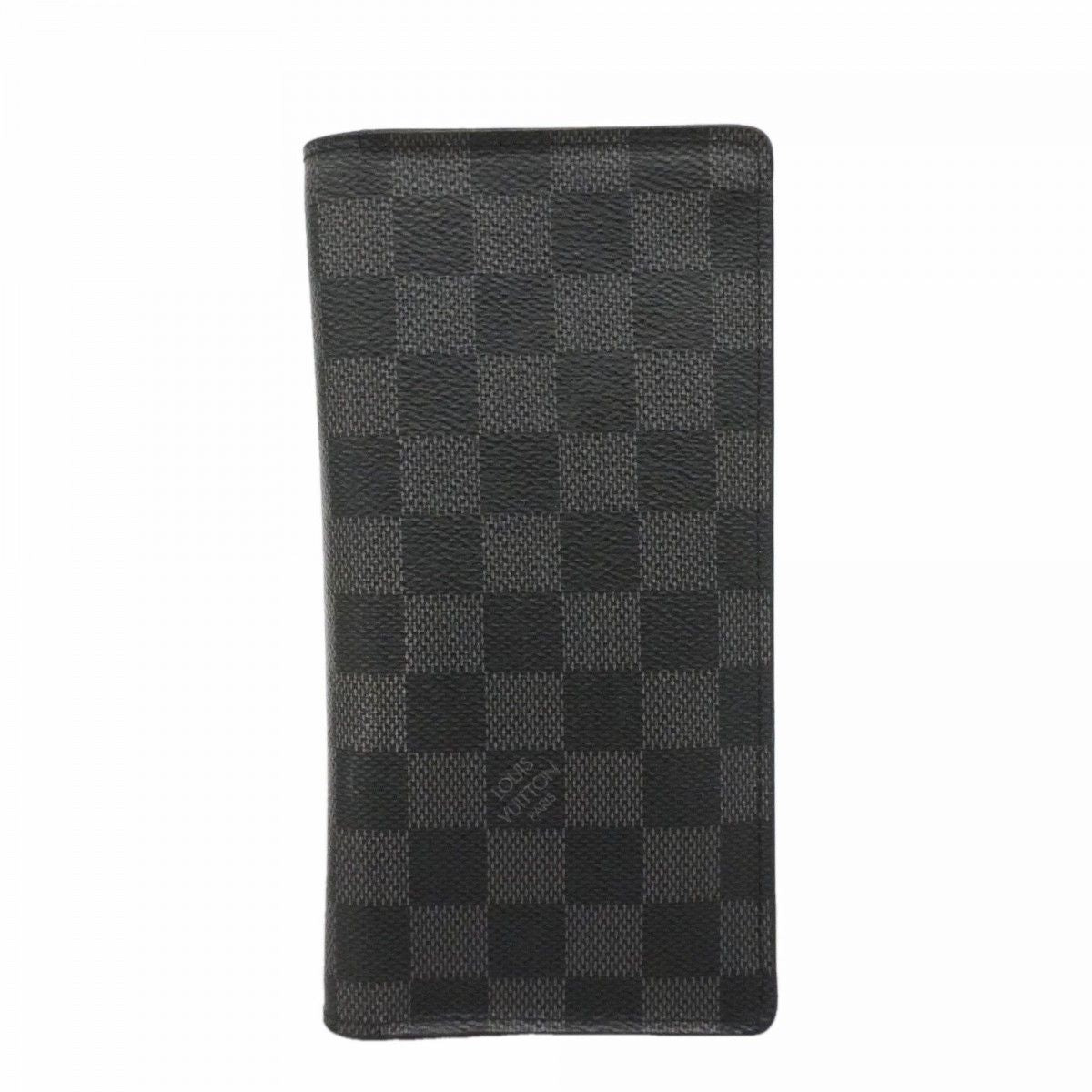 Louis Vuitton Long Bill Holder Damier Graphite Portefeuille Gray Black Wallet