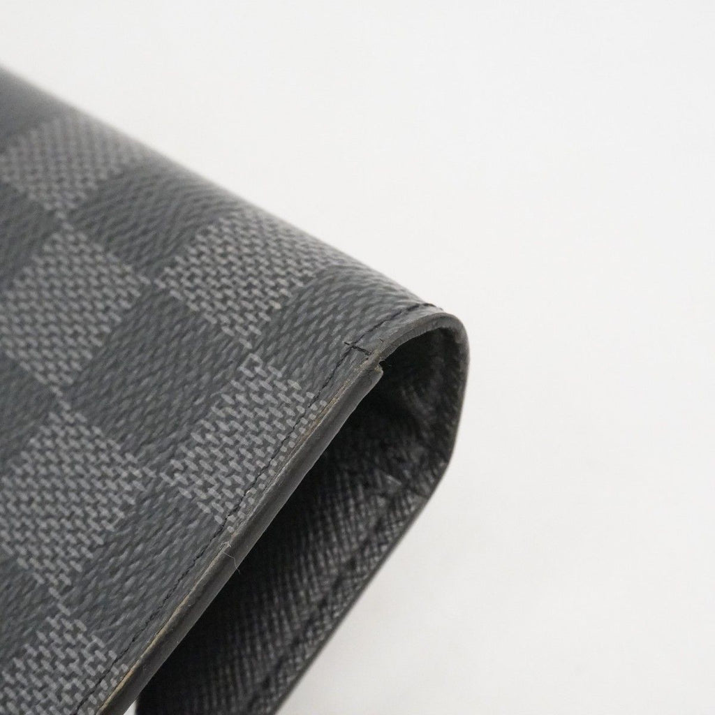 Louis Vuitton Long Bill Holder Damier Graphite Portefeuille Gray Black Wallet — view 5