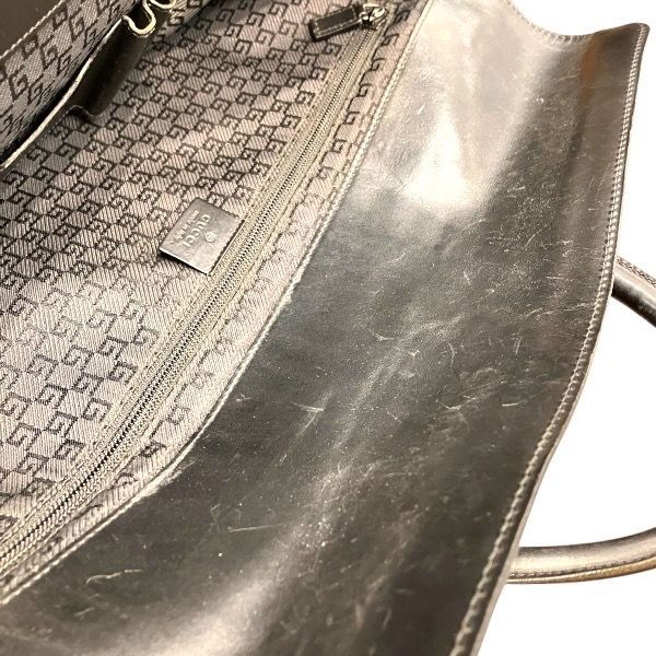 Gucci Leather Nylon Business Tote — view 8