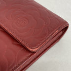 Chanel Wallet Camellia Lambskin Bordeaux Silver — view 5